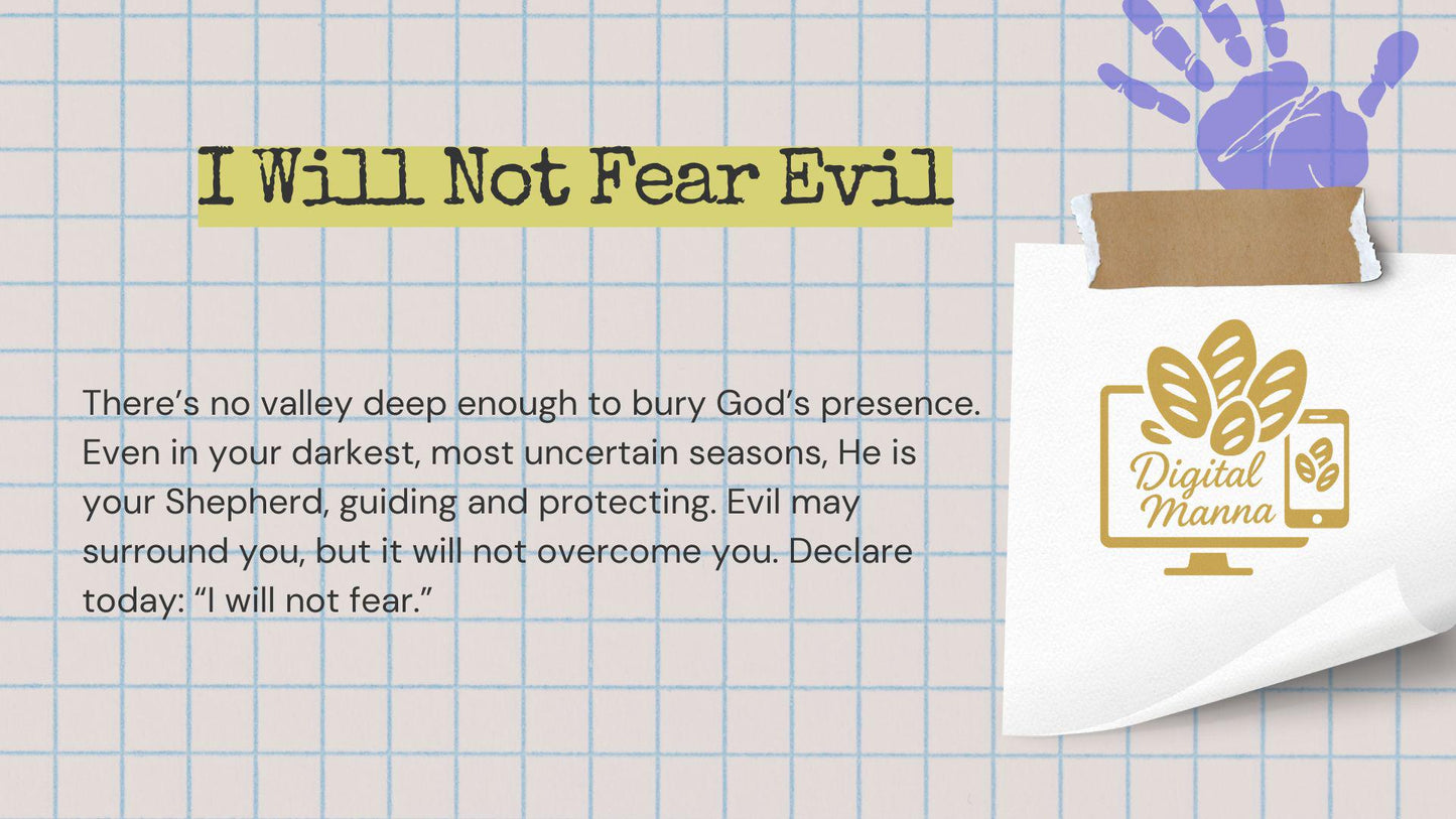 Printable 7-Day "No Fear" Devotional PDF
